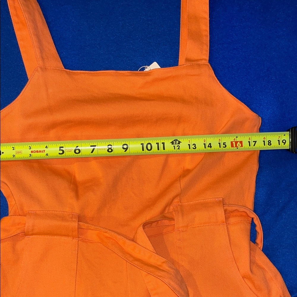 Women's Orange Jumpsuit made by copper key beautiful orange bright size large - Picture 15 of 16